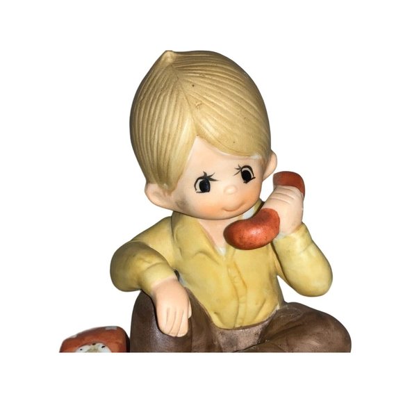 Unbranded Other - Boy on telephone figurine Vintage